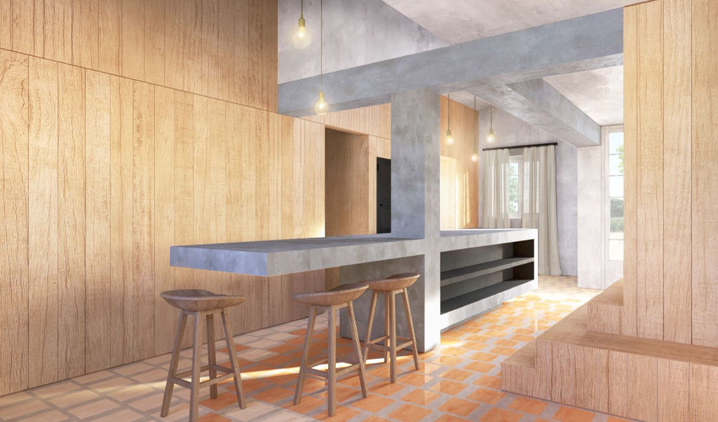 NT House - Voor deze vakantiewoning in Arbonne realiseerden wij samen met een lokale partij een warm en tijdloos interieur. Meer over dit project.